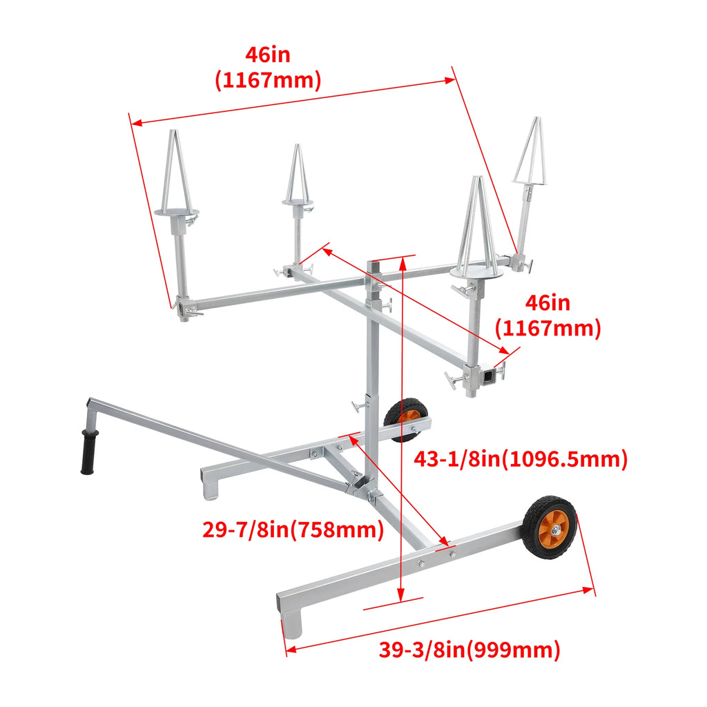 Wheel Rim Painting Stand for Car Garage (Set of 4)