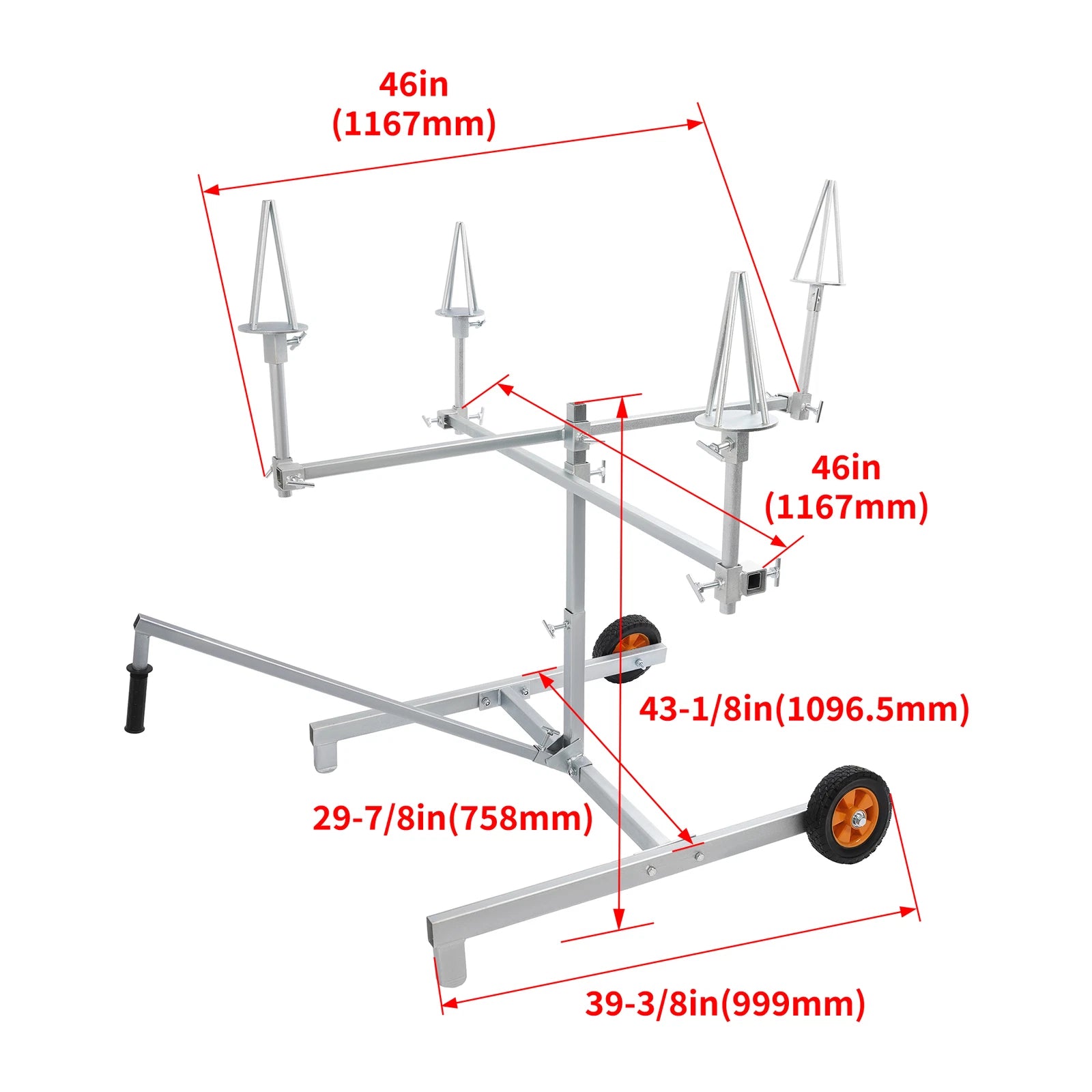 Wheel Rim Painting Stand for Car Garage (Set of 4)
