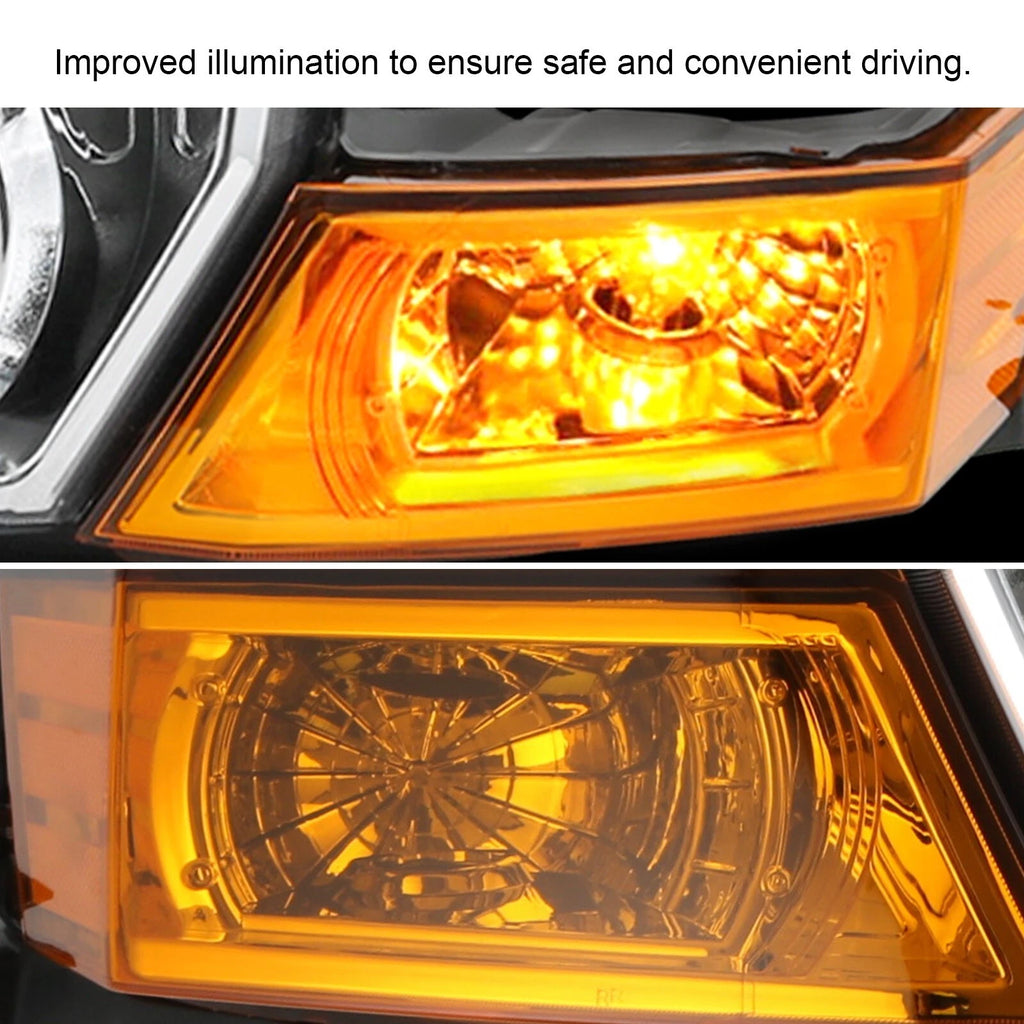 Black Crystal Headlights for Jeep Commander (2006-2010)