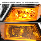 Black Crystal Headlights for Jeep Commander (2006-2010)