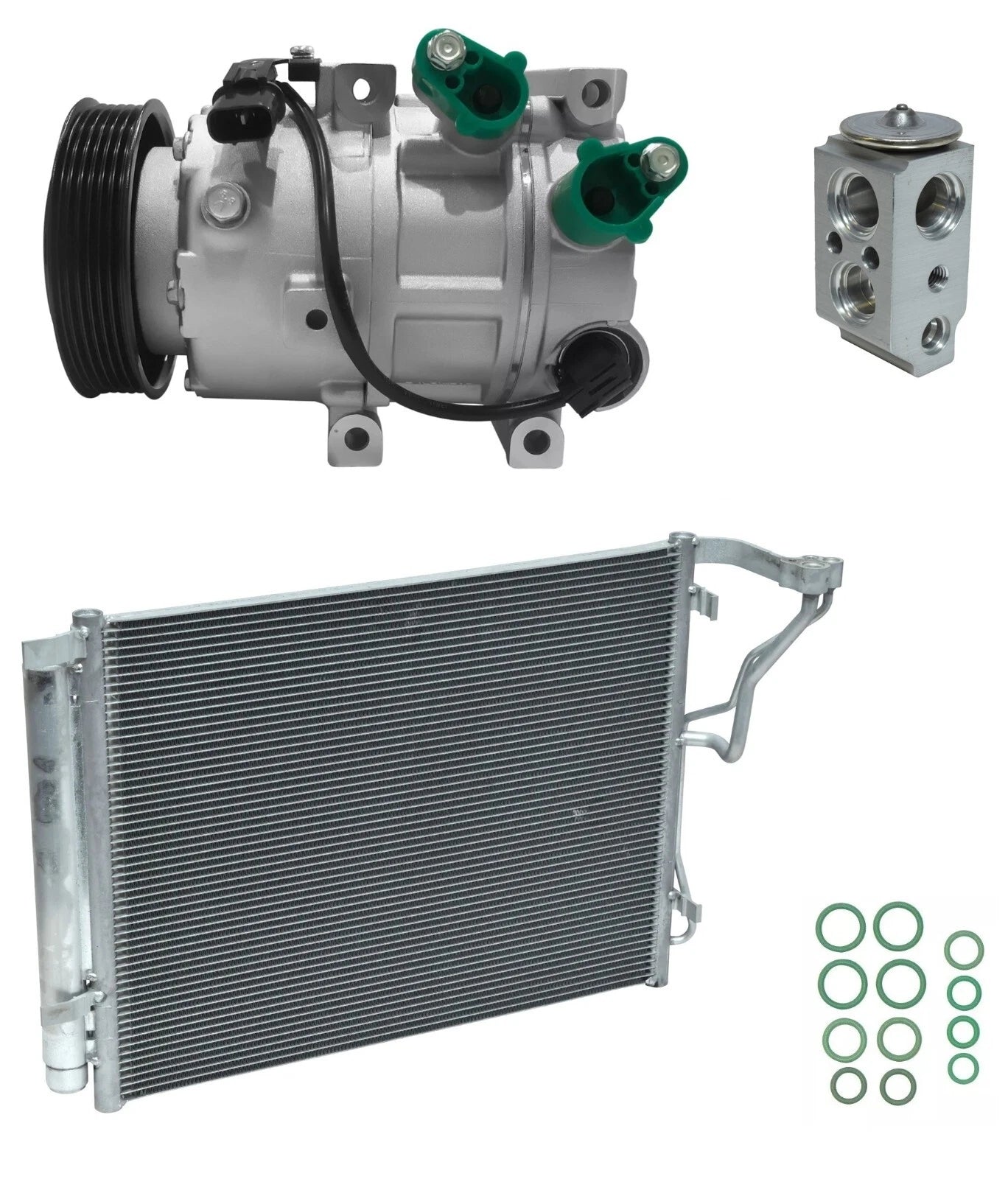 A/C Compressor Kit with Condenser Replacement for Hyundai Sonata (2013–2014)