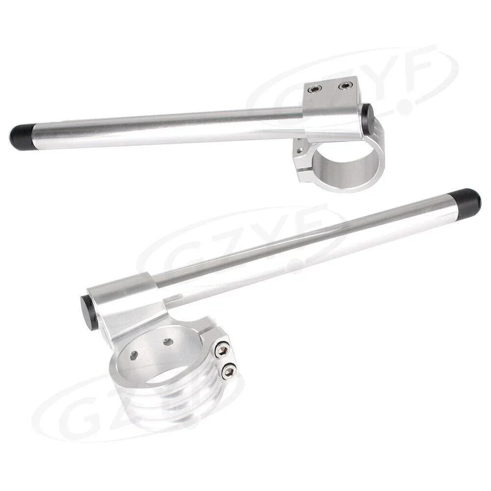 36mm Clip On Handlebar Fork Tubes for Motorcycle Universal Silver