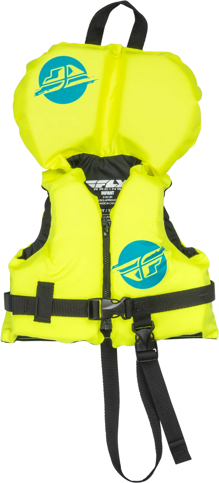 Fly Racing Infant Flotation Vest for Watercraft Safety (Hi-Vis Yellow/Teal)