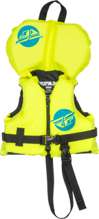 Fly Racing Infant Flotation Vest for Watercraft Safety (Hi-Vis Yellow/Teal)