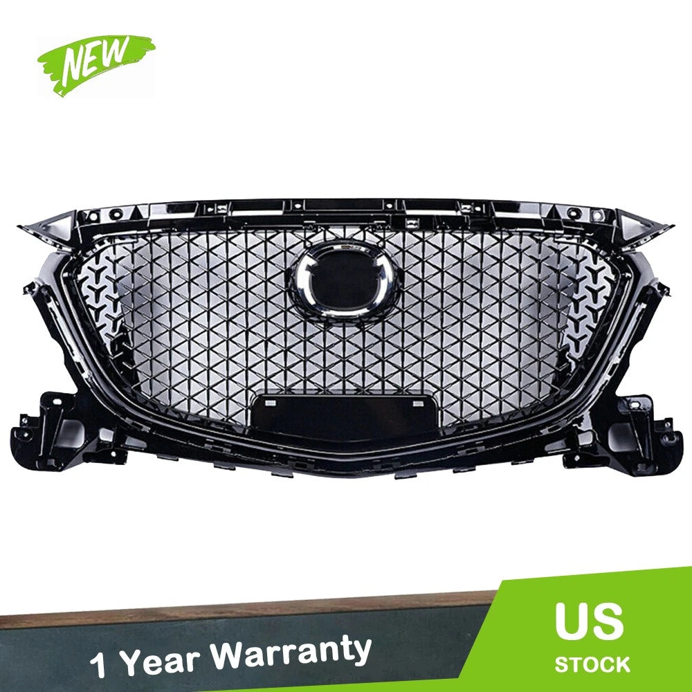 Front Grille Bumper for Mazda M3 Axela (2017–2018) W/ Sensor Hole