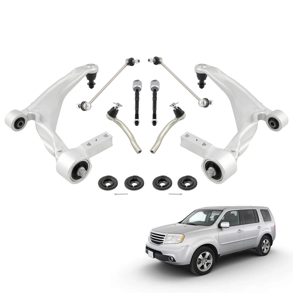 Front Control Arm Ball Joint, Tie Rod End, Sway Bar Link Kit for Honda 2009–2015