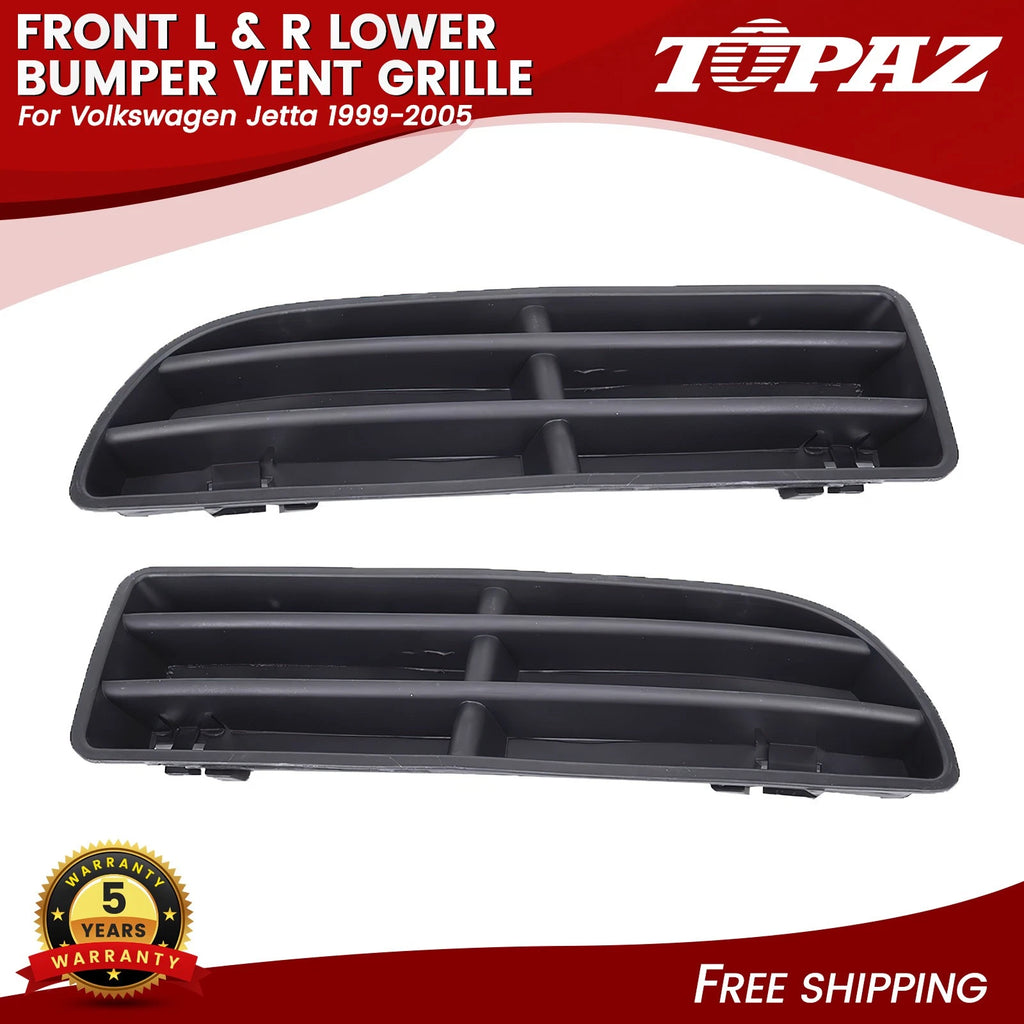 Set of 2 Lower Bumper Vent Grilles for VW Jetta (1999–2005)