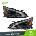 Set of 2 LED Headlights for Nissan Altima (2023–2024) Clear Lens