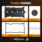 Valve Cover Set for Infiniti QX60 Nissan Altima Murano Rogue (2014–2017) Black