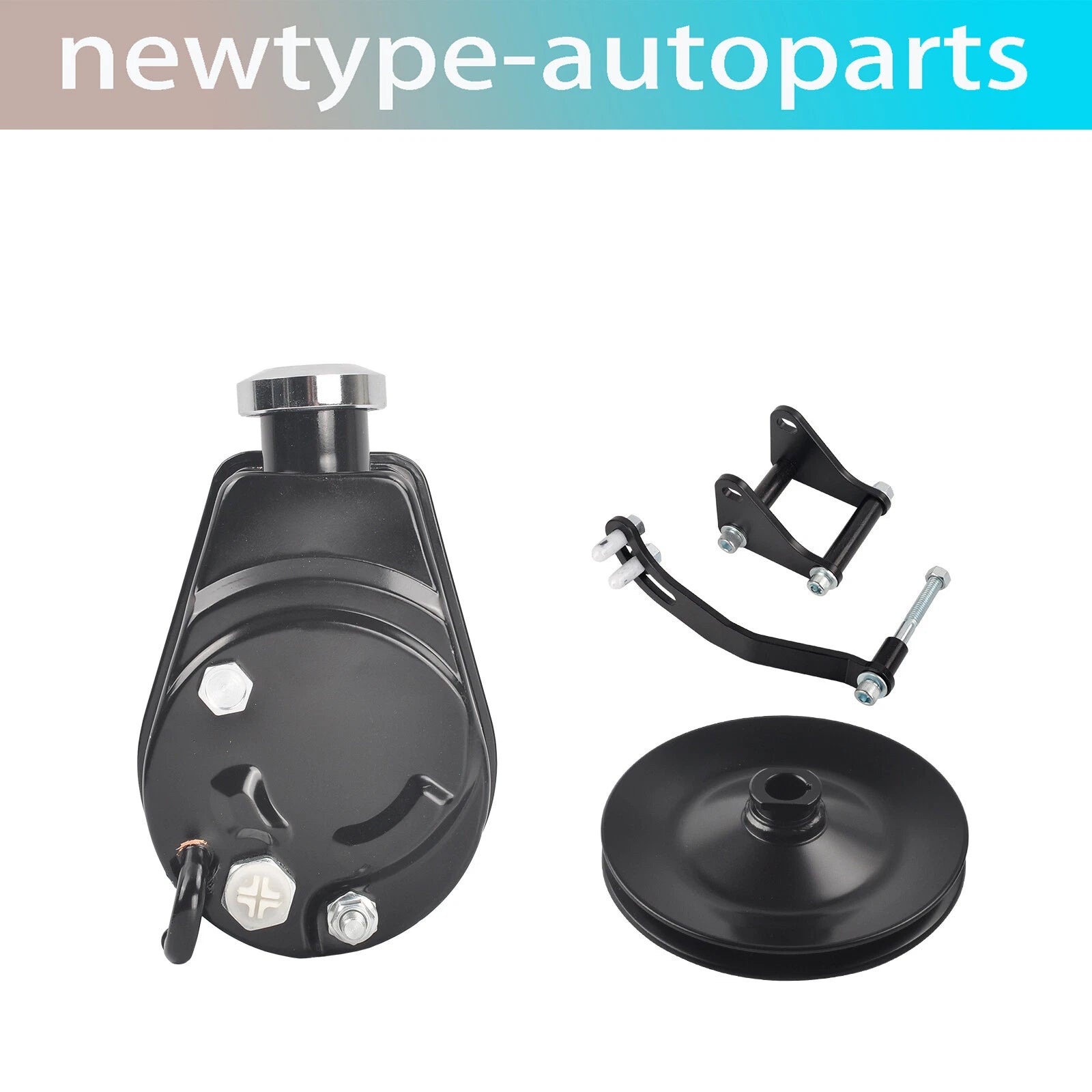 Saginaw Power Steering Pump & Bracket & Pulley Kit for SB Chevy SBC 350 327 (1969–1986)