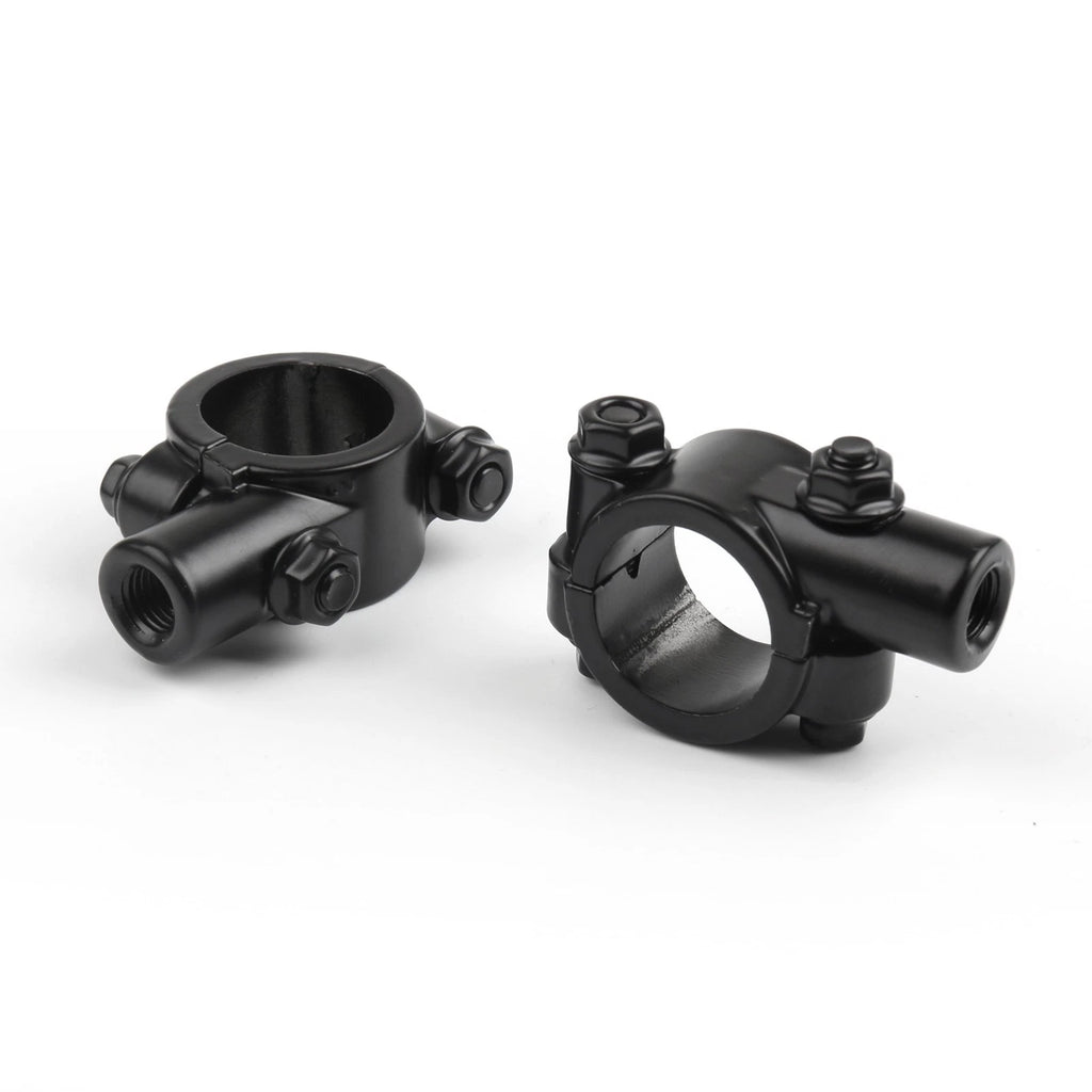 1" Handlebar Mirror Mount Clamp Adaptor for Motorcycle (10MM Thread)