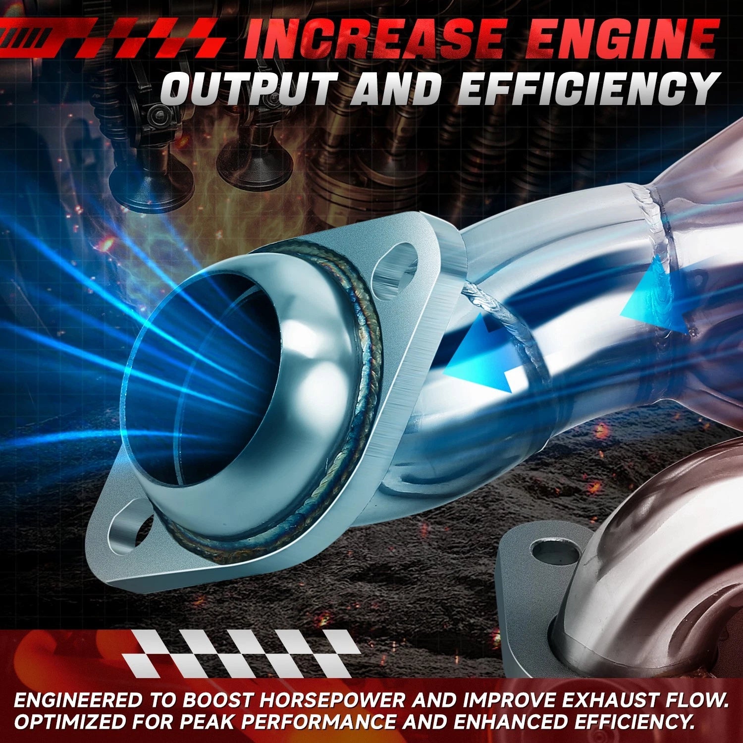 Shorty Header Exhaust Pipe Manifold for Ford F-150 5.0L V8 (2015–2020)