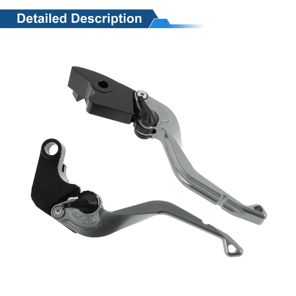 Adjustable Short Brake Clutch Levers for Honda CBR600RR (2003–2006) Titanium Tone