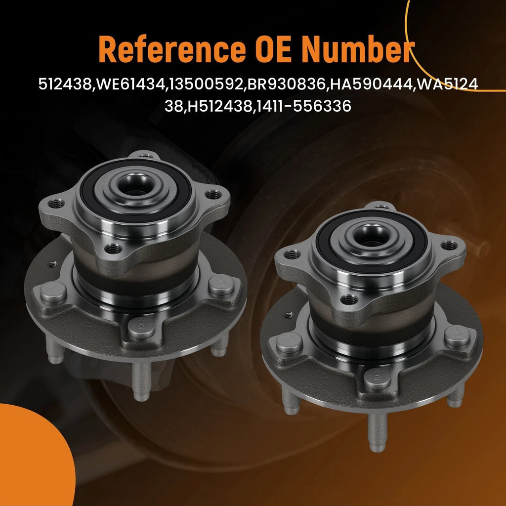 2X Wheel Hub & Bearing Rear for Buick Encore (2013–2016) 512438 WA512438