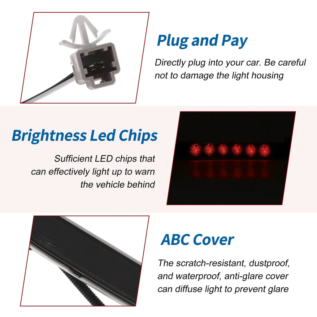 Black LED Third Brake Light for Honda Civic EX 2 Door Coupe (No.34270SVAA01)