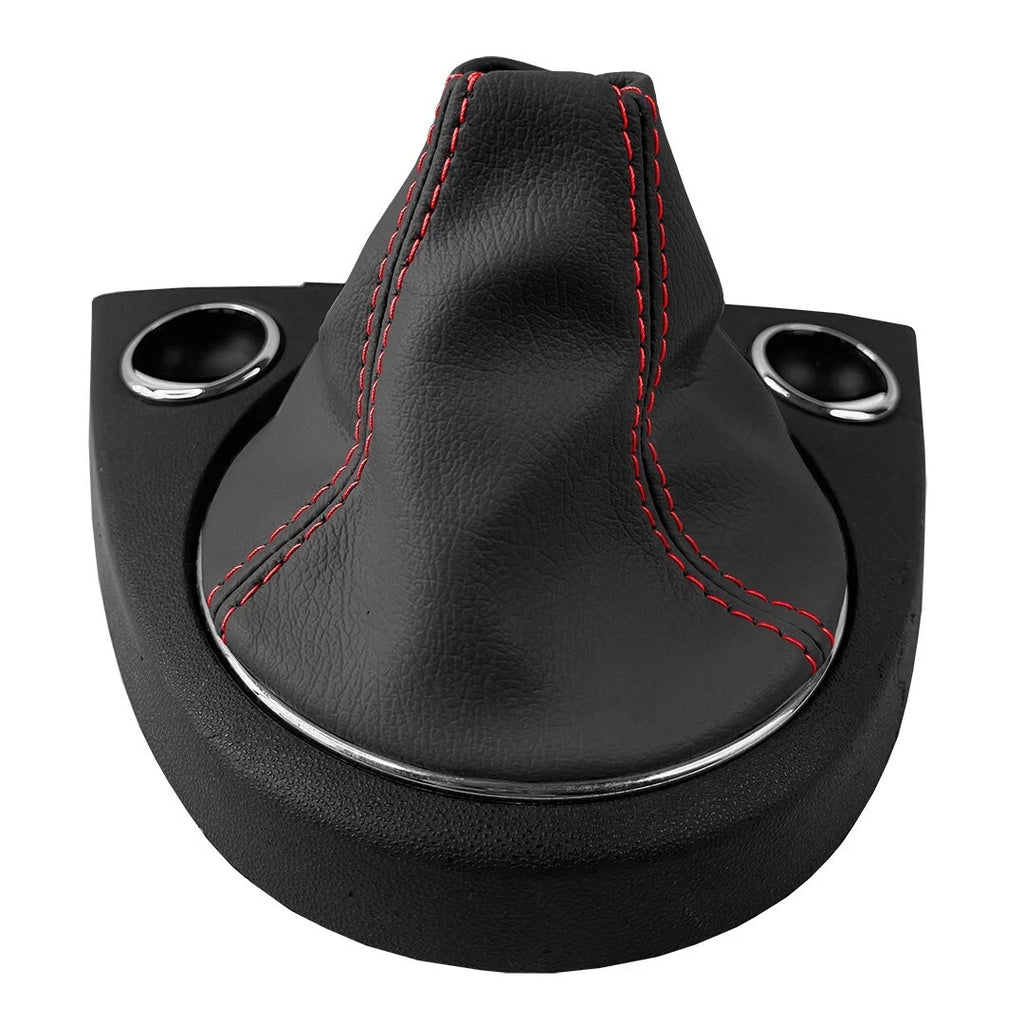 Manual Shift Boot for Fiat 500 Abarth (2012–2019) Red Stitch PVC Leather
