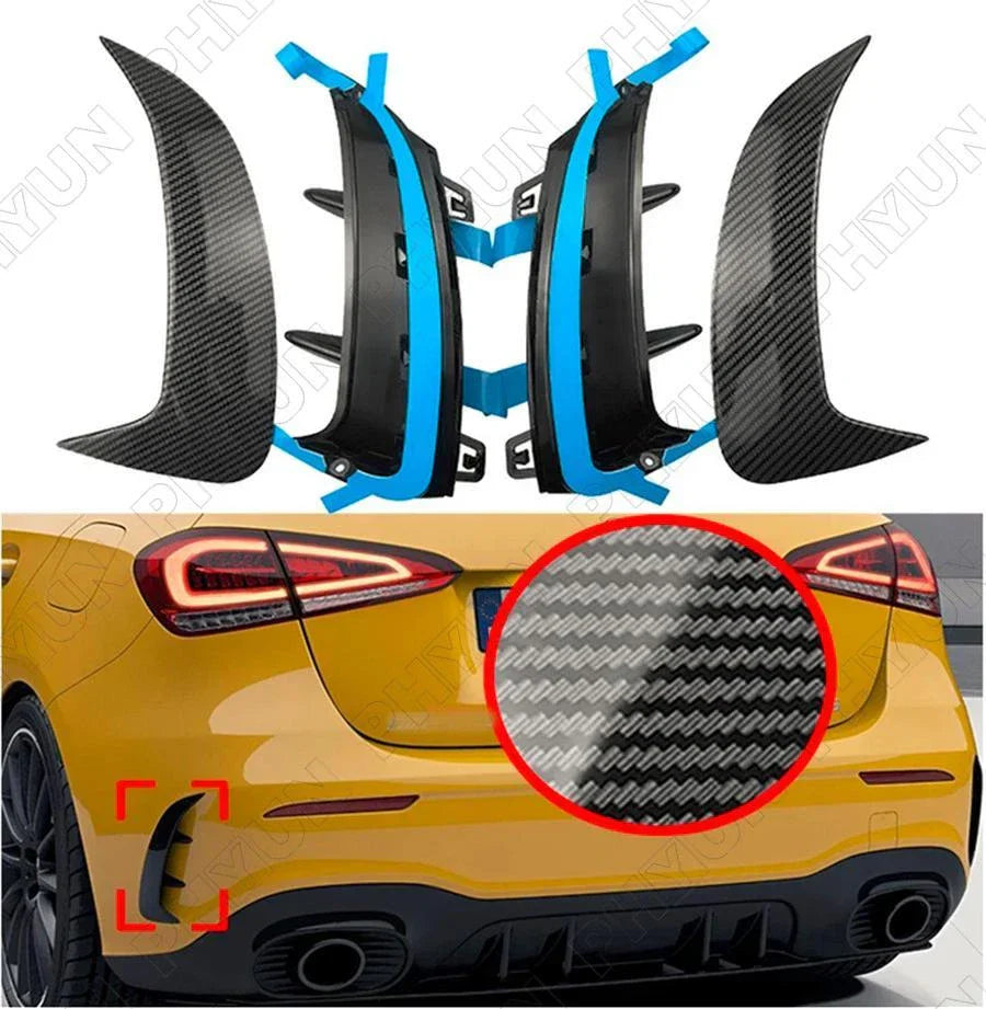 Rear Bumper Trim Lip Spoiler Stickers for A-Class A160 A250 A35 AMG (2013-2023)