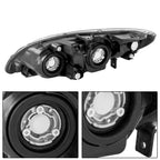 Pair Chrome Headlights Amber Corner Lamps for Honda Civic (2004–2005)