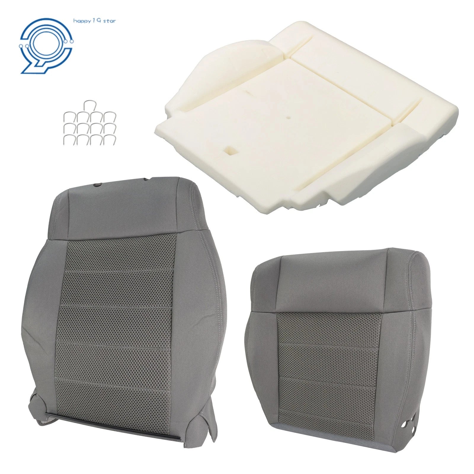 Cloth Driver Back Bottom Seat Covers for Jeep Wrangler (2007–2012)