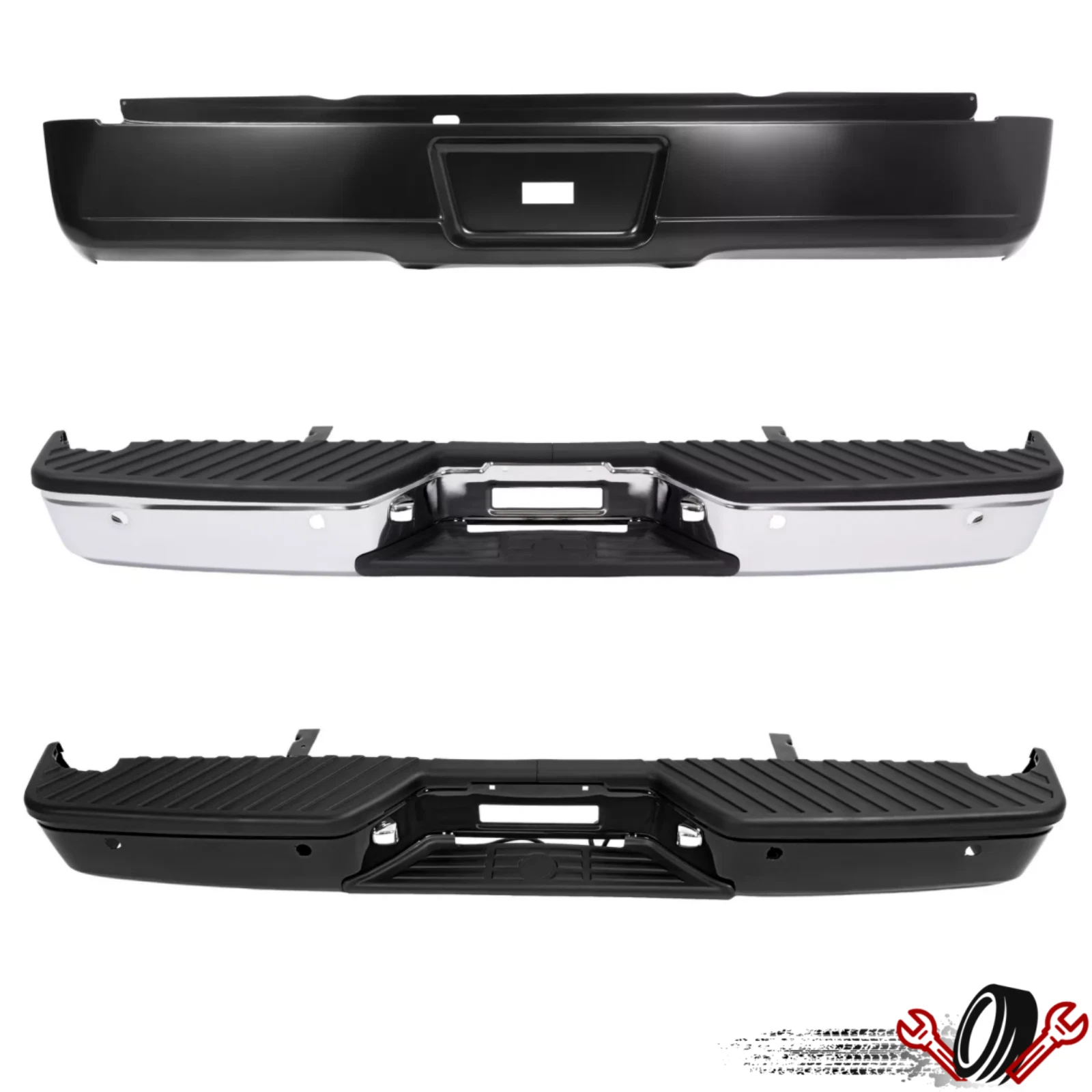 Chrome Rear Step Bumper for Nissan Titan (2004–2015)