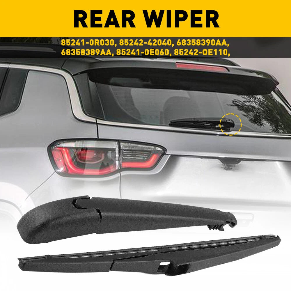 Set of 2 Rear Windshield Wiper Blades for Jeep Compass (2017–2019)