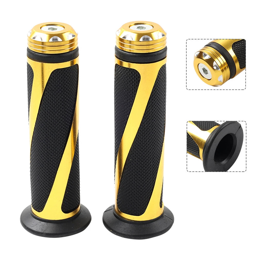 Rubber Gel Hand Grips for Yamaha MX ATV Pit Dirt Bike (7/8", Yellow)