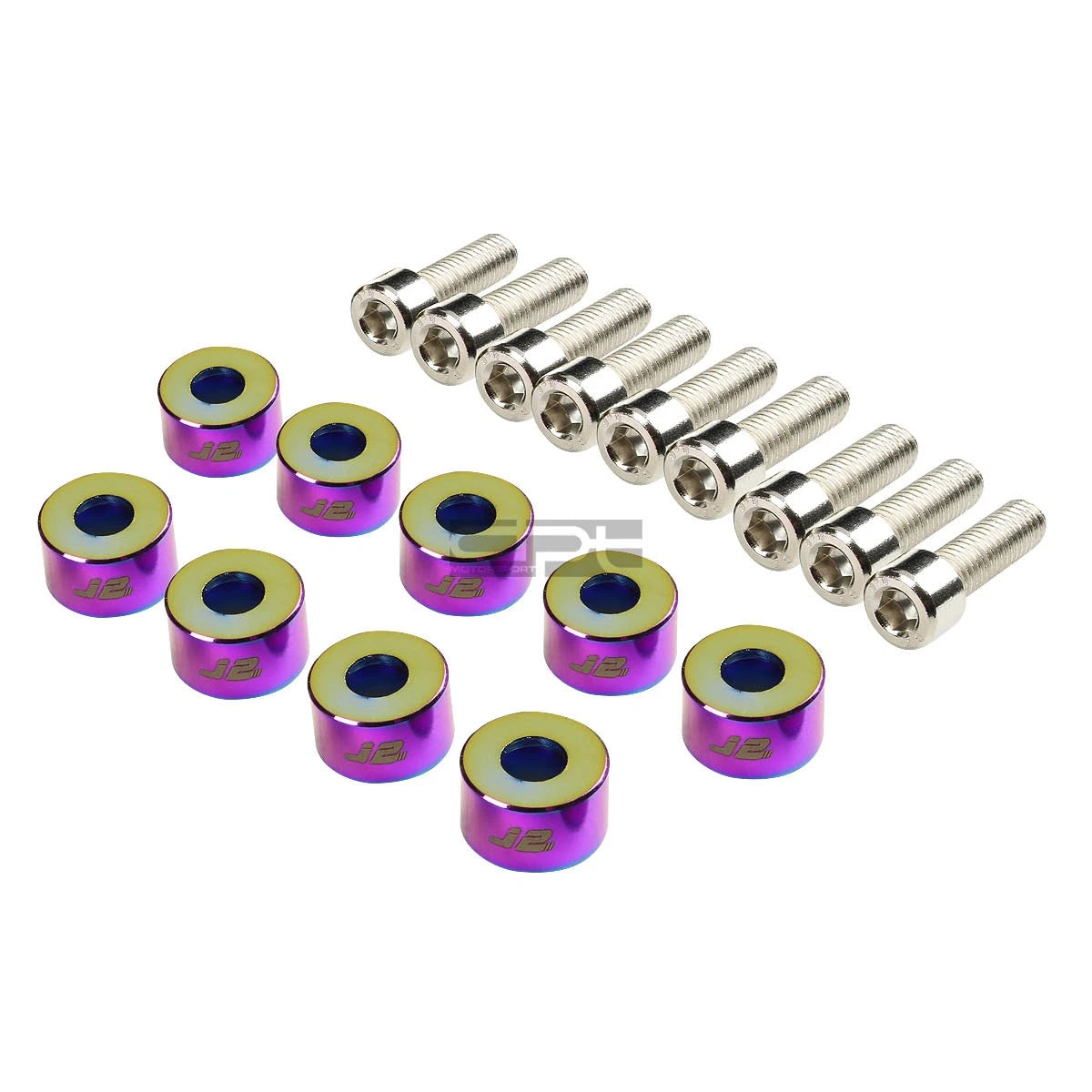 Exhaust Header Manifold Kit for DC2/AP1/AP2 (Metric Cup Washer + Bolt/Nut) Neo Chrome