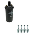 Set of 6 NGK Ignition Coils & Nickel Spark Plugs for Ford Bronco E-100 F-150 (1980–1996)