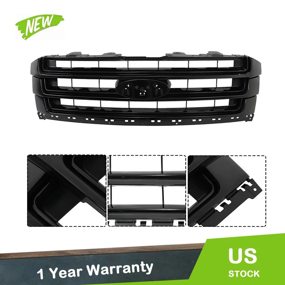 Front Upper Grille for Ford Expedition (2015–2017) Gloss Black