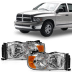 Chrome Housing Amber Corner Headlights for Dodge Ram 1500 2500 3500 (2002–2005)