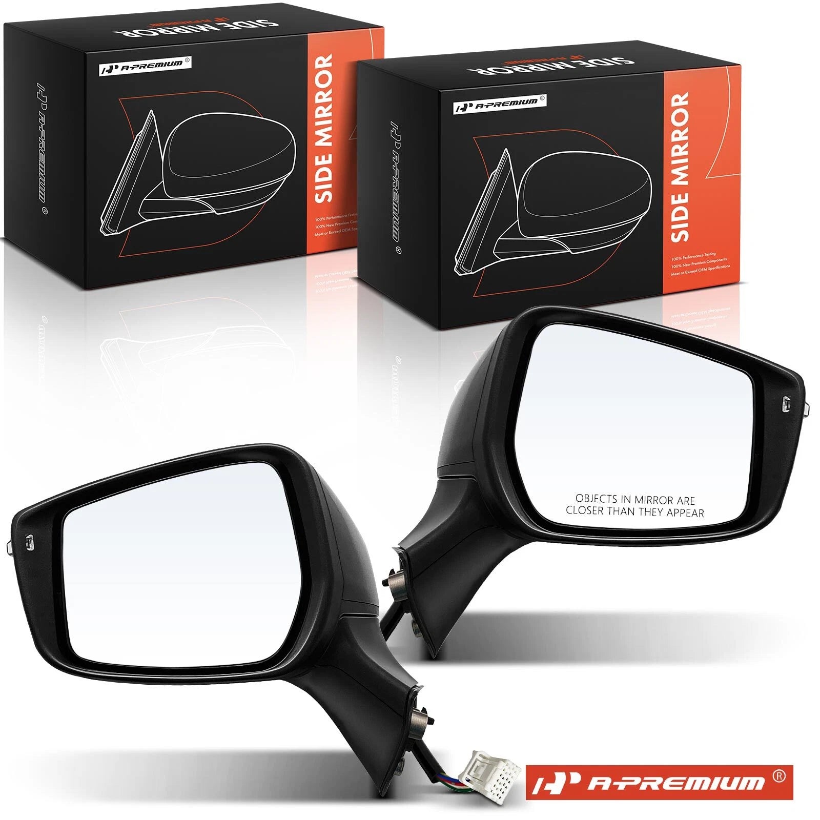 2X Front Power Mirrors with Turn Signal for Nissan Versa Note (2015–2019)