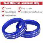 7pcs Blue AC Climate Control Ring Knob Trim for Ford F-150 (2021–2022)