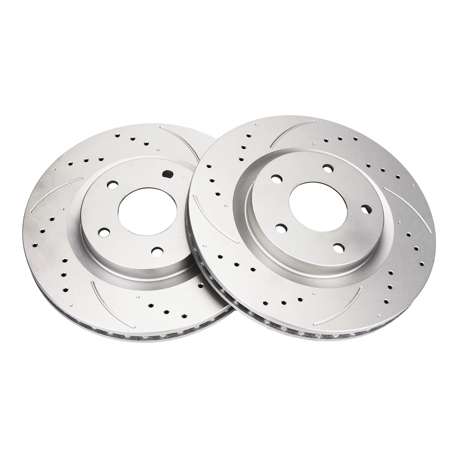Front Set Drilled & Slotted Brake Rotors for Nissan Rogue & Sentra (2007–2013)