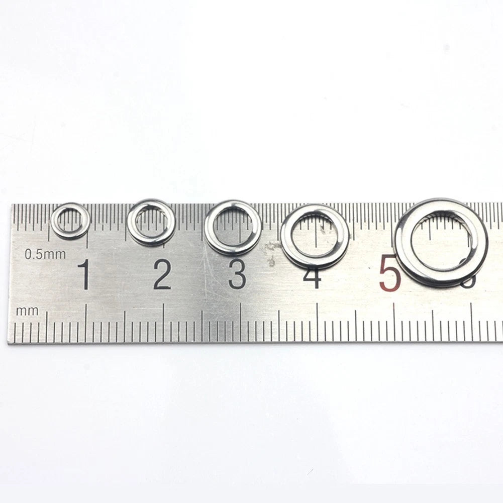 50 Heavy Duty Seamless Split Swivel Rings for Fishing Tools