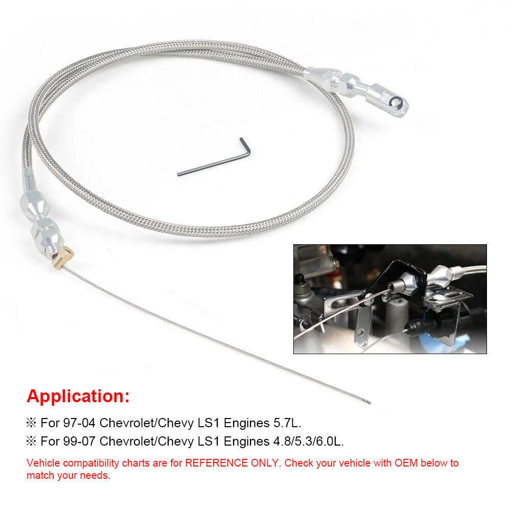 Throttle Cable 36" for Chevrolet LS1 4.8L 5.3L 6.0L 5.7L (1999–2006)