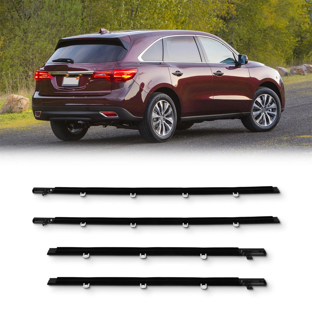 Set of 4 Window Moulding Weatherstrip Seals for Acura TSX (2009–2014)