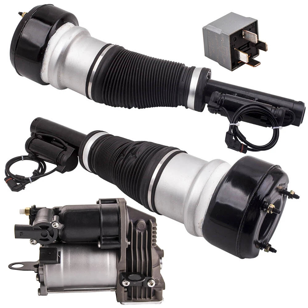 2 Front Air Suspension Struts w/ Compressor Pump Kit for Mercedes-Benz S350 (2013)