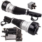 2 Front Air Suspension Struts w/ Compressor Pump Kit for Mercedes-Benz S350 (2013)