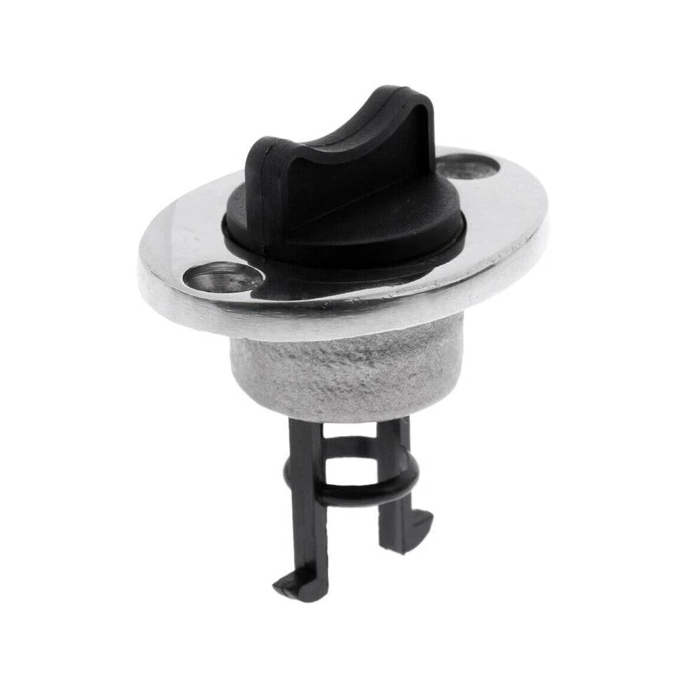 2X Boat Bungs for Transom (Chrome Base, Coarse Thread)