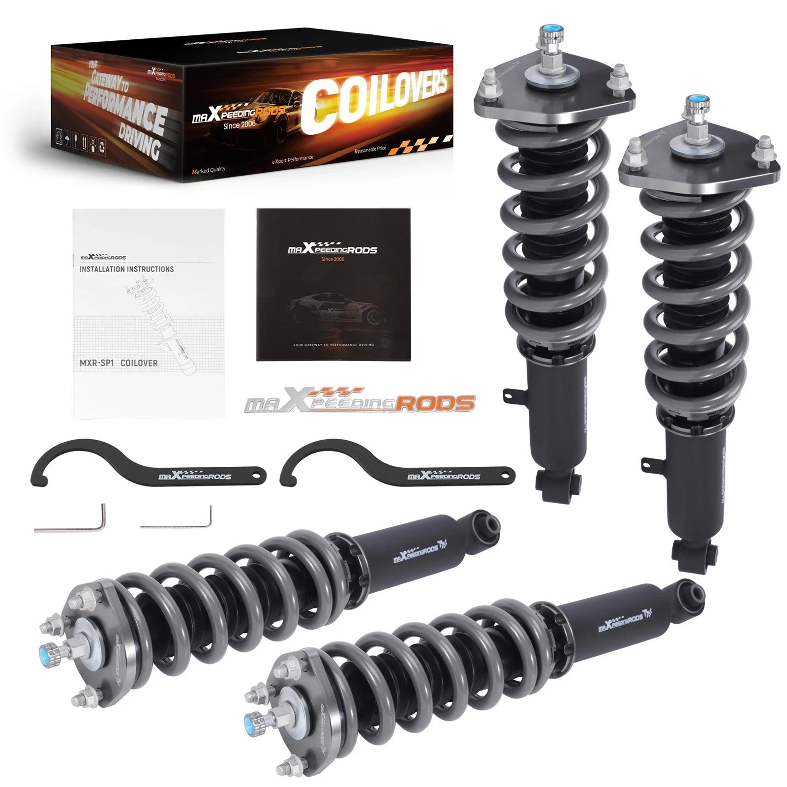 MaXpeedingrods Coilover 24 Way Damper Suspension Kit For LEXUS GS300 GS400 98-05