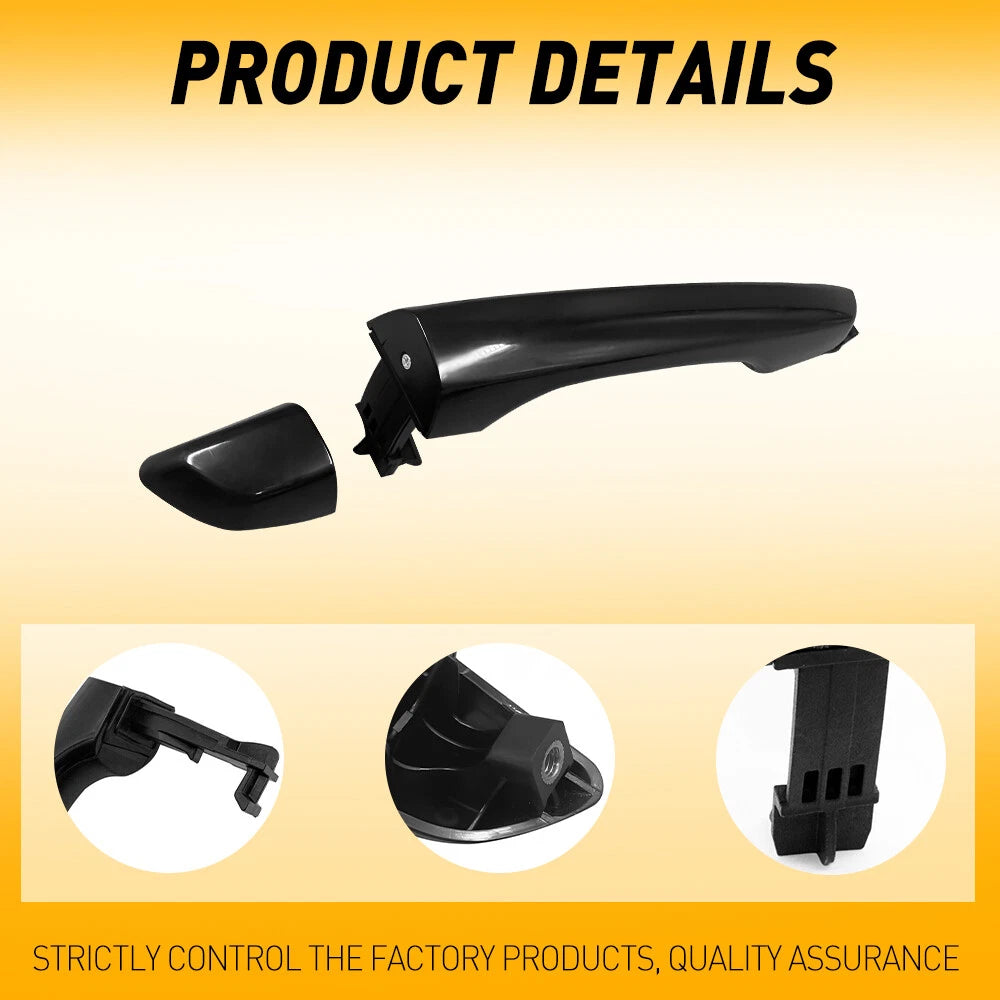 Rear Right Exterior Door Handle for Hyundai Elantra (2017–2020) Black