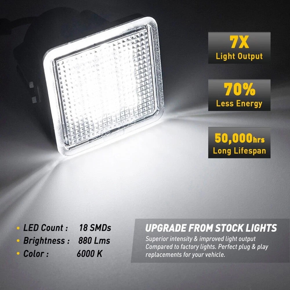 LED White License Plate Lights for Toyota Tacoma (2016–2021)