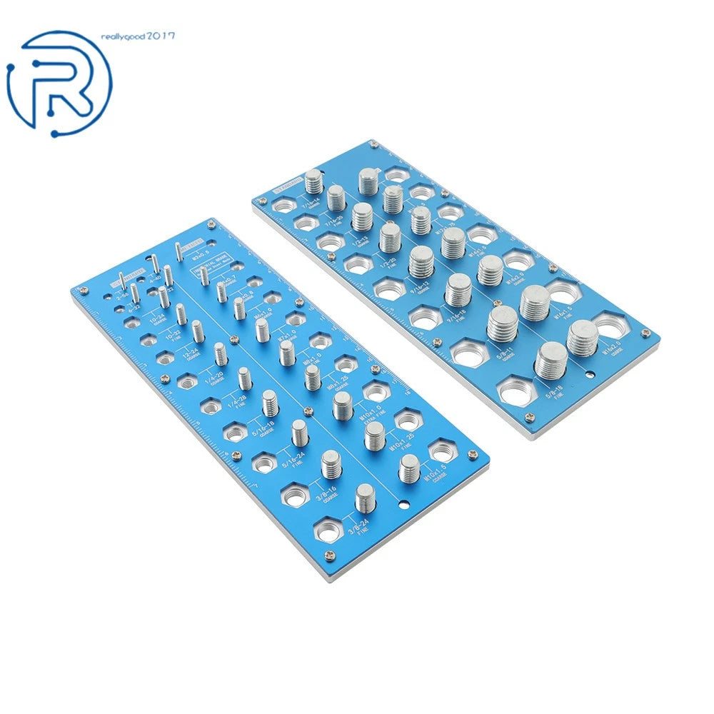 Thread Checker for Inch and Metric Fasteners (21 Inch, 17 Metric)