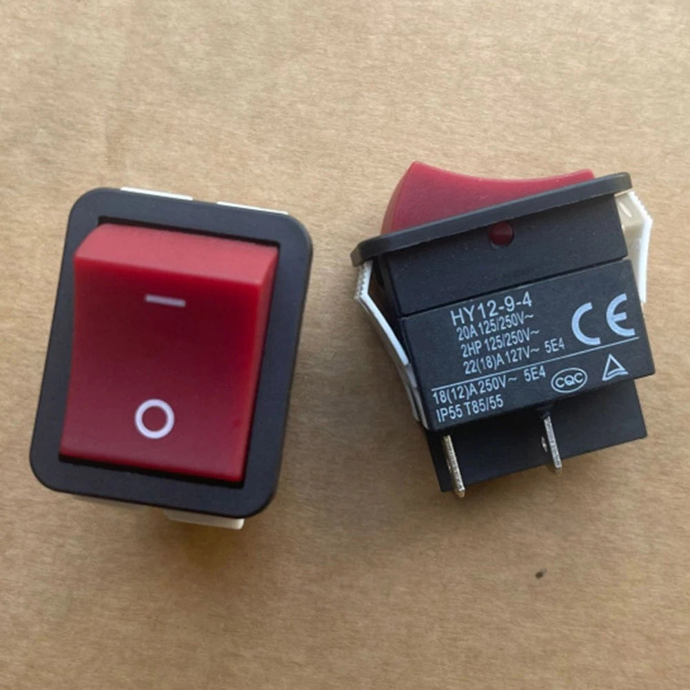 Rocker Switch 20A 125/250V AC HY12-9-4 for Woodworking Machines