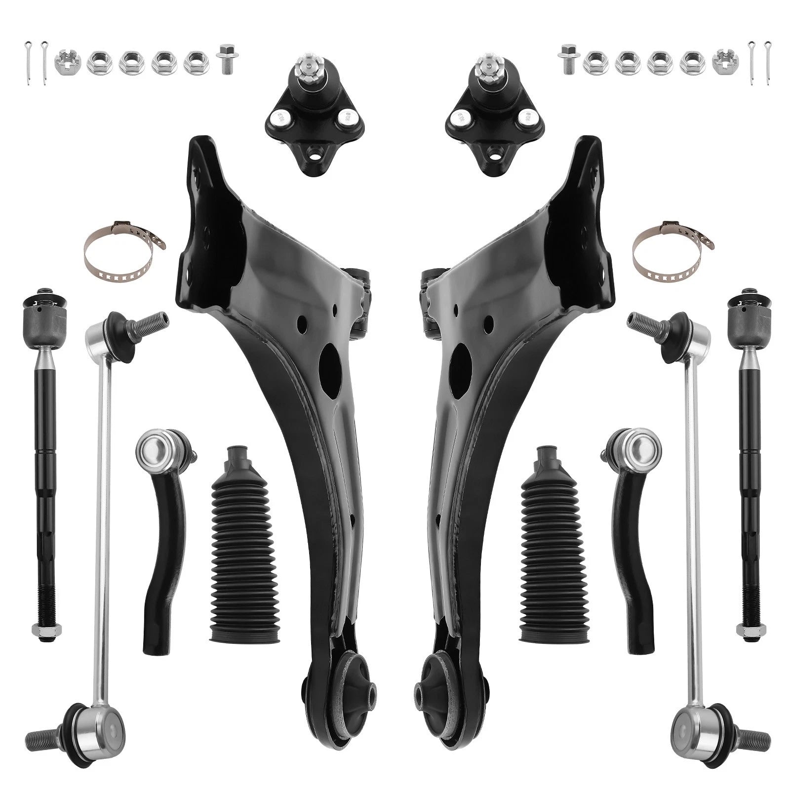 Suspension Kit with Front Struts, Control Arms, Sway Bar for Toyota Corolla (2003–2008)