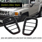 2X Front Fender Side Marker Light Covers for Hummer H3 H3T (2006–2010)