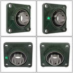 Set of 10 Pillow Block Flange Bearings for UCF211 (2" Bore)