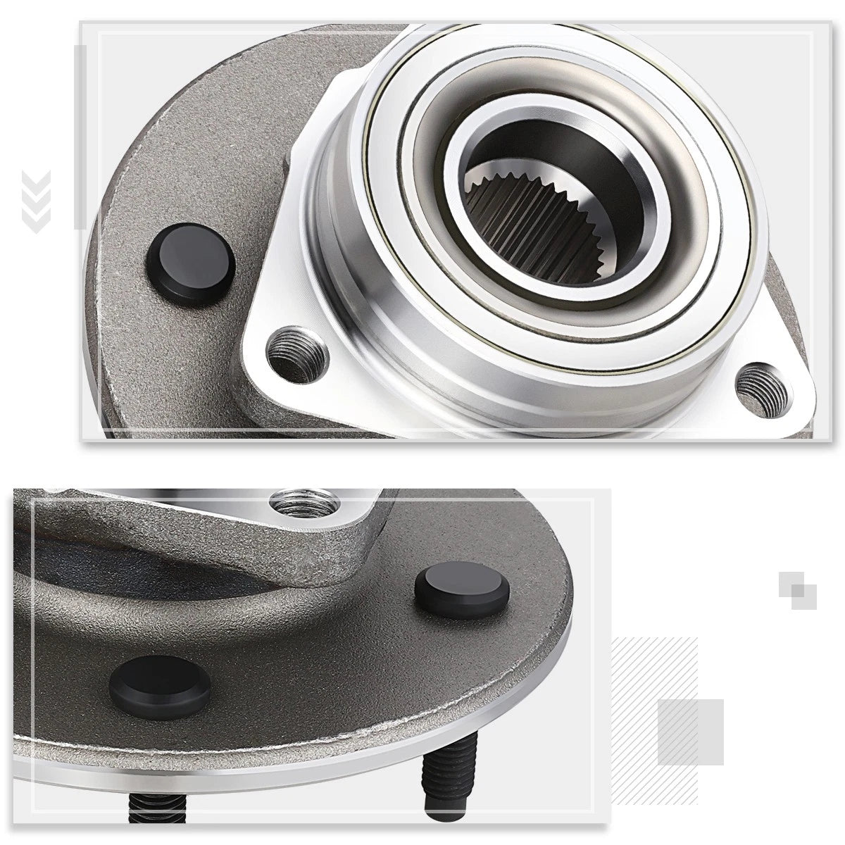 Front Wheel Hub Bearing Assembly Kit for Ford F150 4WD (1997–2000)