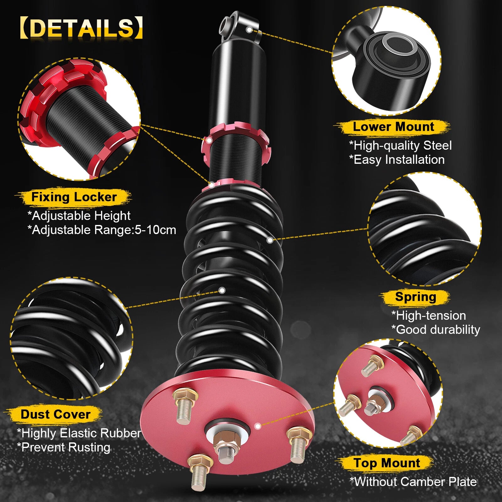 Coilovers Suspension Shocks Kit for Lexus IS250 IS350 RWD (2006–2013)
