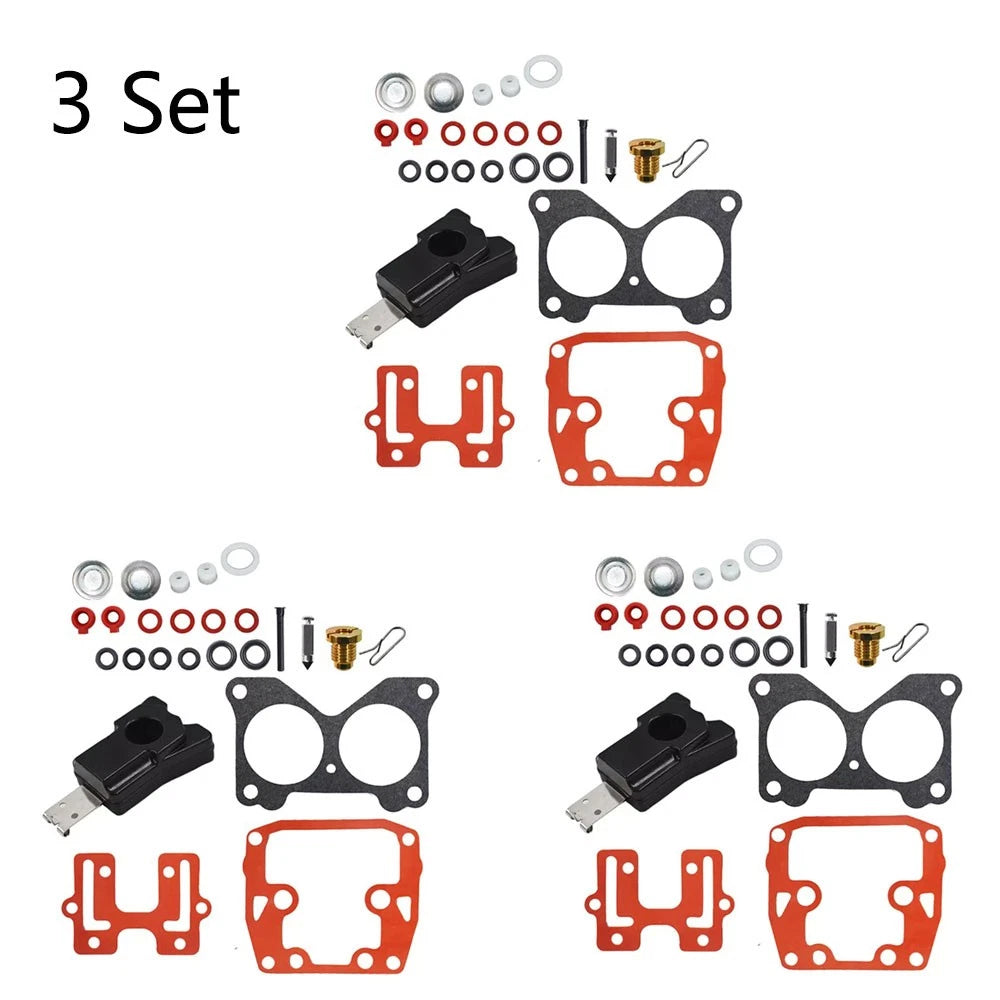 Set of 3 Carburetor Repair Kits for Johnson Evinrude V4 (85-140HP)